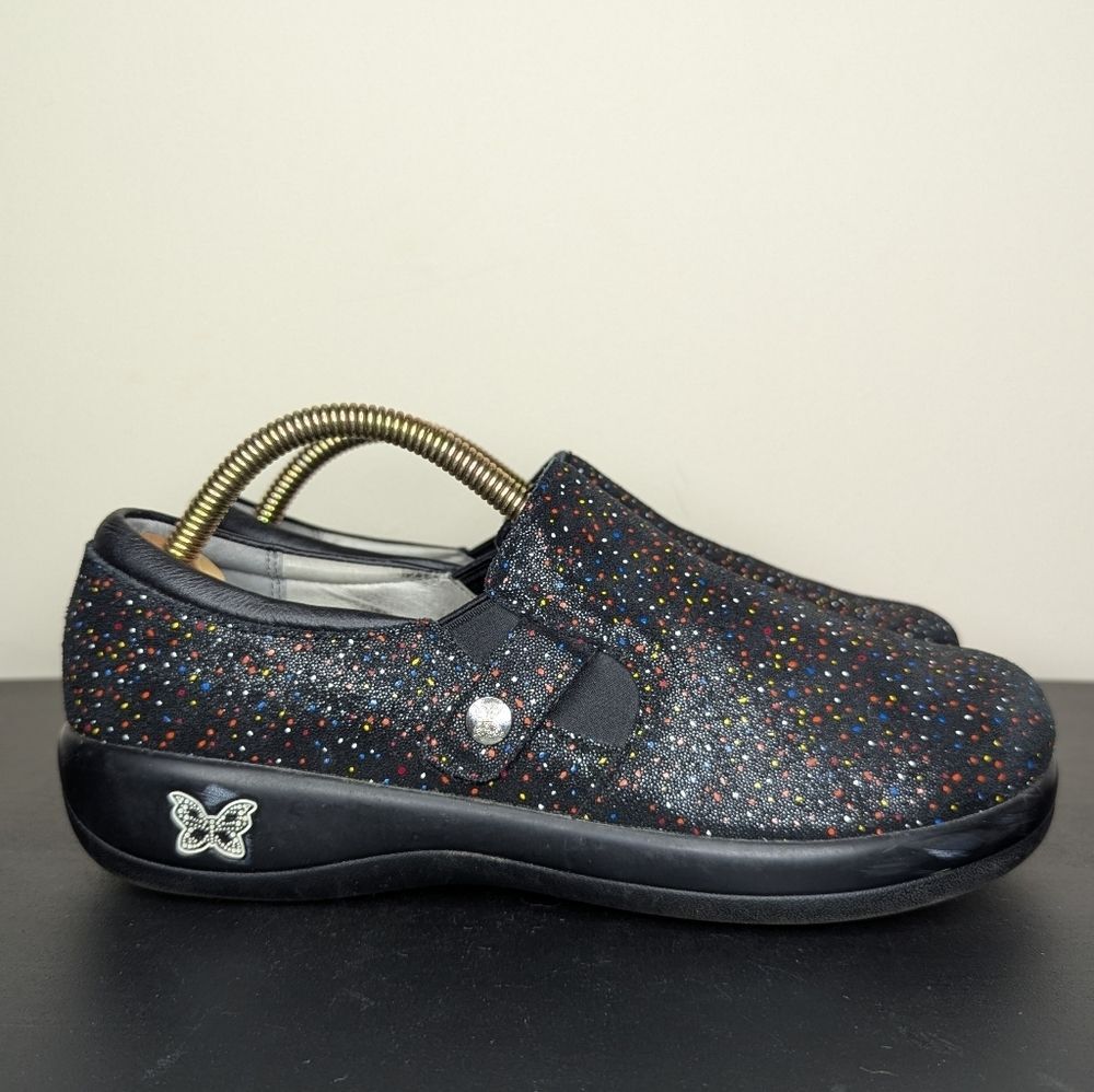 Alegria Womens Black Paityn Fashion Comfort Loafer Clog Sprinkles Rainbow EU39‎